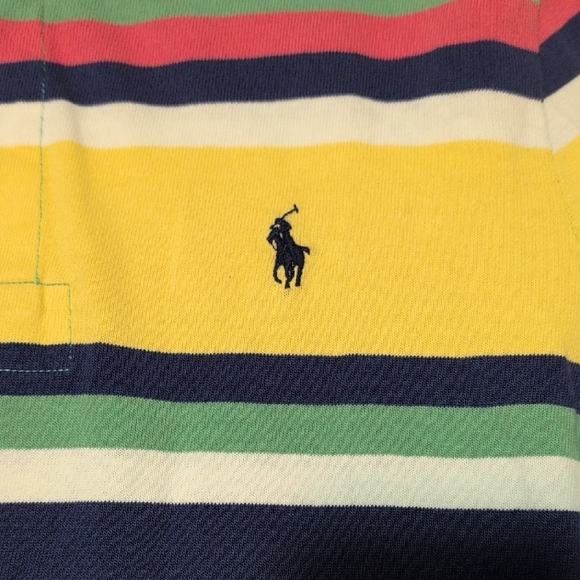 Polo by Ralph Lauren Green and Blue Casual Polo Shirt - Picture 7 of 9